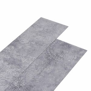 vidaXL Plăci de pardoseală PVC autocolante Gri Ciment 30,5 x 61 cm