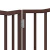 vidaXL Poartă pentru câini pliabilă 2 panouri maro, 160 cm, lemn plop