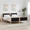 vidaXL Cadru de pat cu headboard Negru 200 x 200 cm țesătură