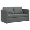 vidaXL Canapea extensibilă 2 &icirc;n 1, gri &icirc;nchis, 112x174x55 cm, textil