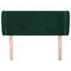 vidaXL Tăblie de pat cu aripioare verde &icirc;nchis 83x23x78/88 cm catifea