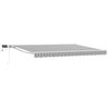 vidaXL Cadru manual de marchiză cu LED-uri Antracit și Alb 4 &times; 3,5 m