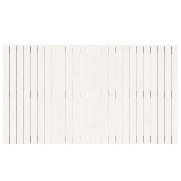 vidaXL Tăblie de pat pentru perete, alb, 159,5x3x90 cm, lemn masiv pin