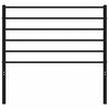 vidaXL Tăblie de pat metalică, negru, 107 cm