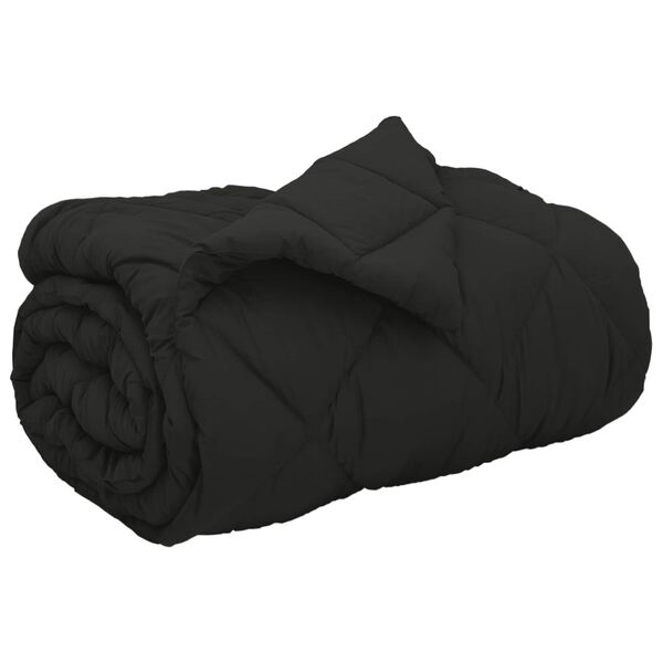 vidaXL Duvet de iarnă Negru 200 x 135 cm Microfibră