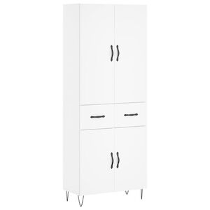 vidaXL Dulap &icirc;nalt, alb, 69,5x34x180 cm, lemn compozit