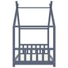 vidaXL Cadru de pat pentru copii, gri, 90 x 200 cm, lemn masiv de pin