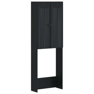 vidaXL Dulap pentru toaletă ALKMAAR Negru 66 x 25,5 x 190 cm