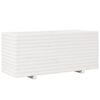 vidaXL Jardinieră de grădină, alb, 110x40x49,5 cm, lemn masiv de pin