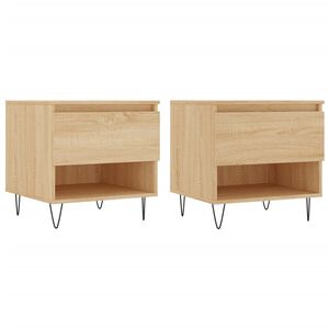 vidaXL Mese de cafea 2 buc. stejar sonoma 50x46x50 cm lemn compozit