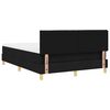 vidaXL Pat boxspring cu saltea cu saltea Negru 160 x 200 cm țesătură