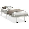 vidaXL Cadru de pat fără saltea pliabil alb 75x190 cm oțel