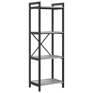 vidaXL Raft pentru cărți 40 x 30 x 119 cm Lemn prelucrat sonoma gri