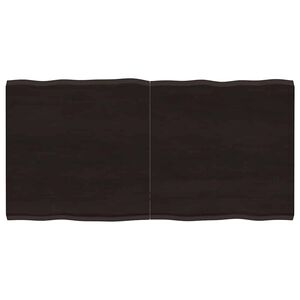 vidaXL Blat masă, 120x60x4 cm, gri, lemn stejar tratat contur organic