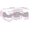 vidaXL Set canapele de grădină cu perne, 9 piese gri deschis poliratan