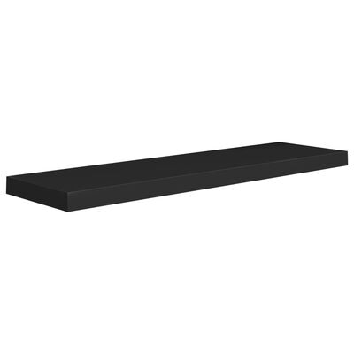 vidaXL Raft de perete suspendat, negru, 90x23,5x3,8 cm, MDF