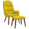 vidaXL Scaun de relaxare cu suport picioare, galben, catifea