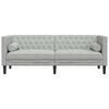 vidaXL Canapea Chesterfield Gri deschis 194 x 74.5 x 70.5 cm Catifea