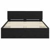 vidaXL Cadru de pat Stejar Negru 140 x 190 cm Lemn compozit