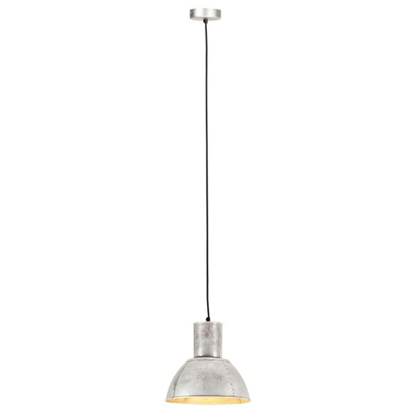 vidaXL Lampă suspendată, 25 W, argintiu, rotund, 28,5 cm, E27