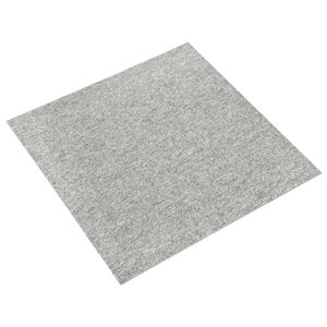 vidaXL Covor 20 buc. Gri deschis 50 x 50 cm 100% polipropilenă