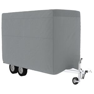 vidaXL Husă remorcă pentru cai gri 334x148x230 cm țesătură nețesă