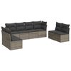 vidaXL Set canapele de grădină cu perne, 8 piese, gri, poliratan