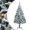 vidaXL Brad de Crăciun artificial Alb 240 cm PVC și Oțel și Plastic