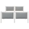 vidaXL Cadru de pat cu headboard Gri deschis 150 x 200 cm țesătură