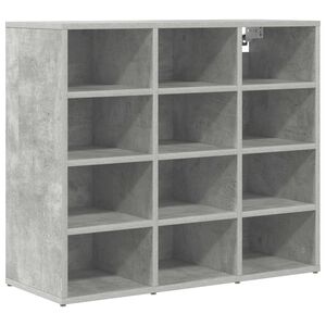 vidaXL Dulap pentru pantofi 77,5 x 30 x 67 cm Lemn prelucrat Gri beton