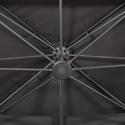 vidaXL Umbrelă suspendată cu acoperiș dublu, antracit, 400x300 cm