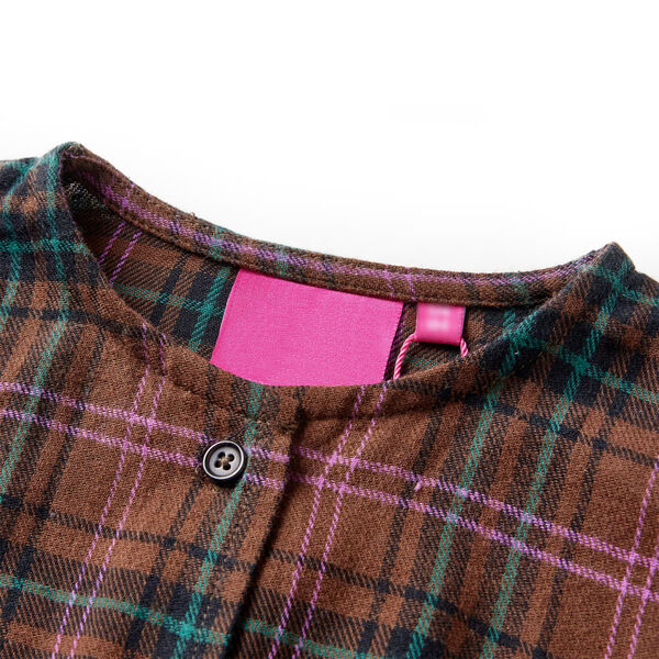 Rochie pentru copii cu mâneci lungi, coniac, 140