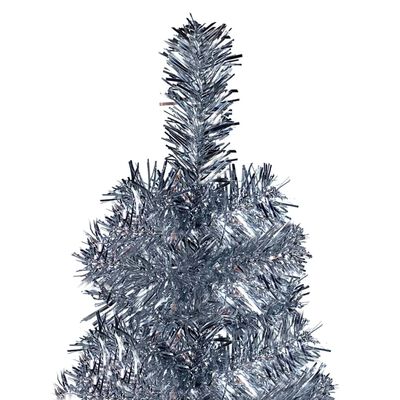 vidaXL Pom de Crăciun artificial subțire, argintiu, 240 cm