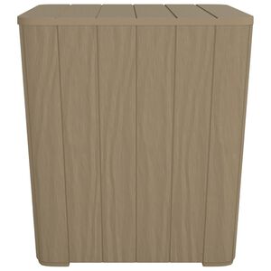 vidaXL Masă de grădină cu capac detașabil, maro deschis, polipropilenă