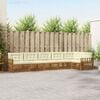 vidaXL Set de canapele de exterior cu pernă 6 pcs Natural și Crem