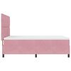 vidaXL Pat cu arcuri cu saltea cu headboard Roz 160 x 200 cm țesătură