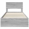 vidaXL Cadru de pat cu headboard Gri Sonoma 100 x 200 cm Lemn compozit