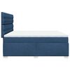 vidaXL Pat box spring cu saltea, albastru, 200x200 cm, textil