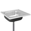 vidaXL Chiuvetă bucătărie cu scurgător, argintiu 600x600x155 mm oțel