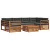 vidaXL Set de canapele de exterior 7 buc. Natural și Antracit