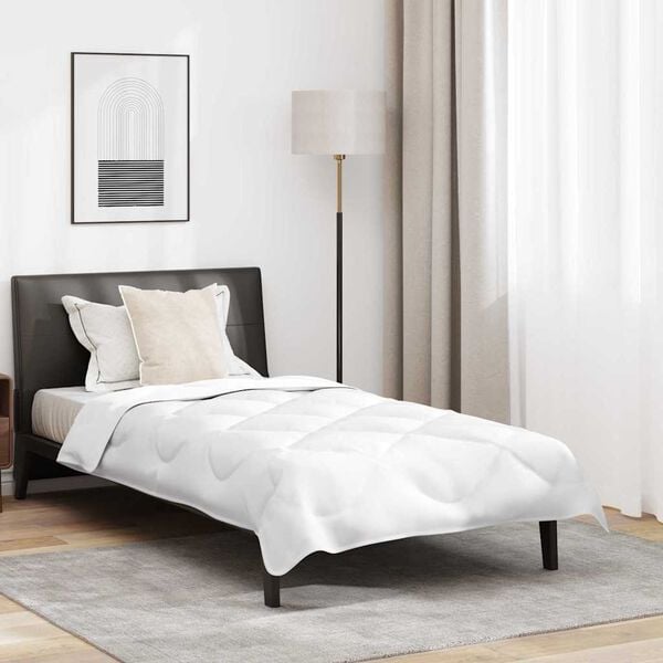 vidaXL Pilotă cu pernă 2 pcs Alb Microfibră