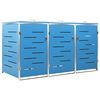vidaXL Magazie pentru trei pubele, 207x77,5x112,5 cm, oțel inoxidabil