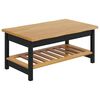 VidaXL Masă de cafea EKAI Negru 100 x 60 x 45,5 cm Lemn masiv de pin