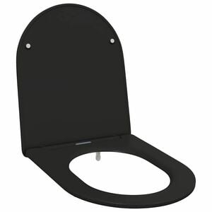 vidaXL Capacul de toaletă Negru 47 x 36 x 3,4 cm Duroplast