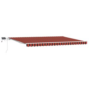 vidaXL Copertină retractabilă portocaliu și maro 500 &times; 350 cm