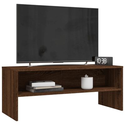 vidaXL Comodă TV, stejar maro, 100x40x40 cm, lemn compozit