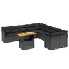 vidaXL Set canapele de grădină cu perne, 11 piese, negru, poliratan