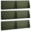 vidaXL Zid de sprijin 6 buc. 80 x 12 x 30 cm Oțel Verde măsliniu