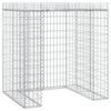 vidaXL Perete gabion pentru pubela gunoi 110x91x120 cm fier galvanizat