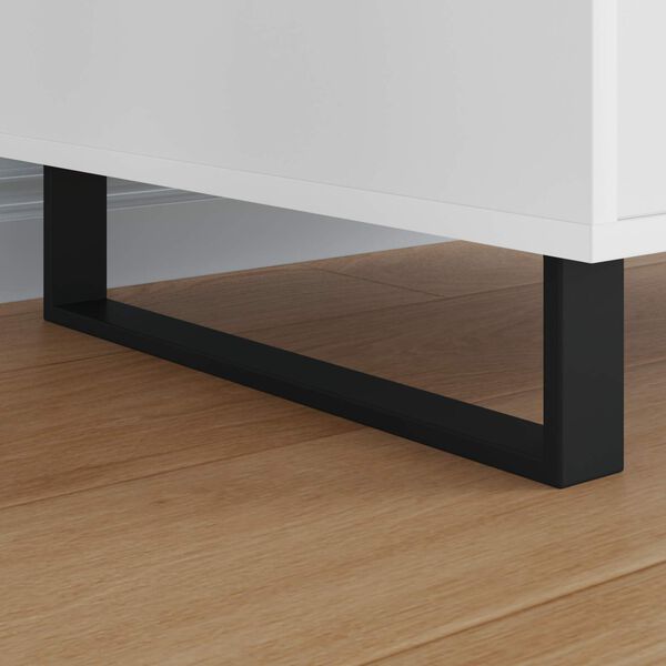 vidaXL Picioare de mobilă 12 pcs Negru 43,6 x 4 x 10 mm Fier